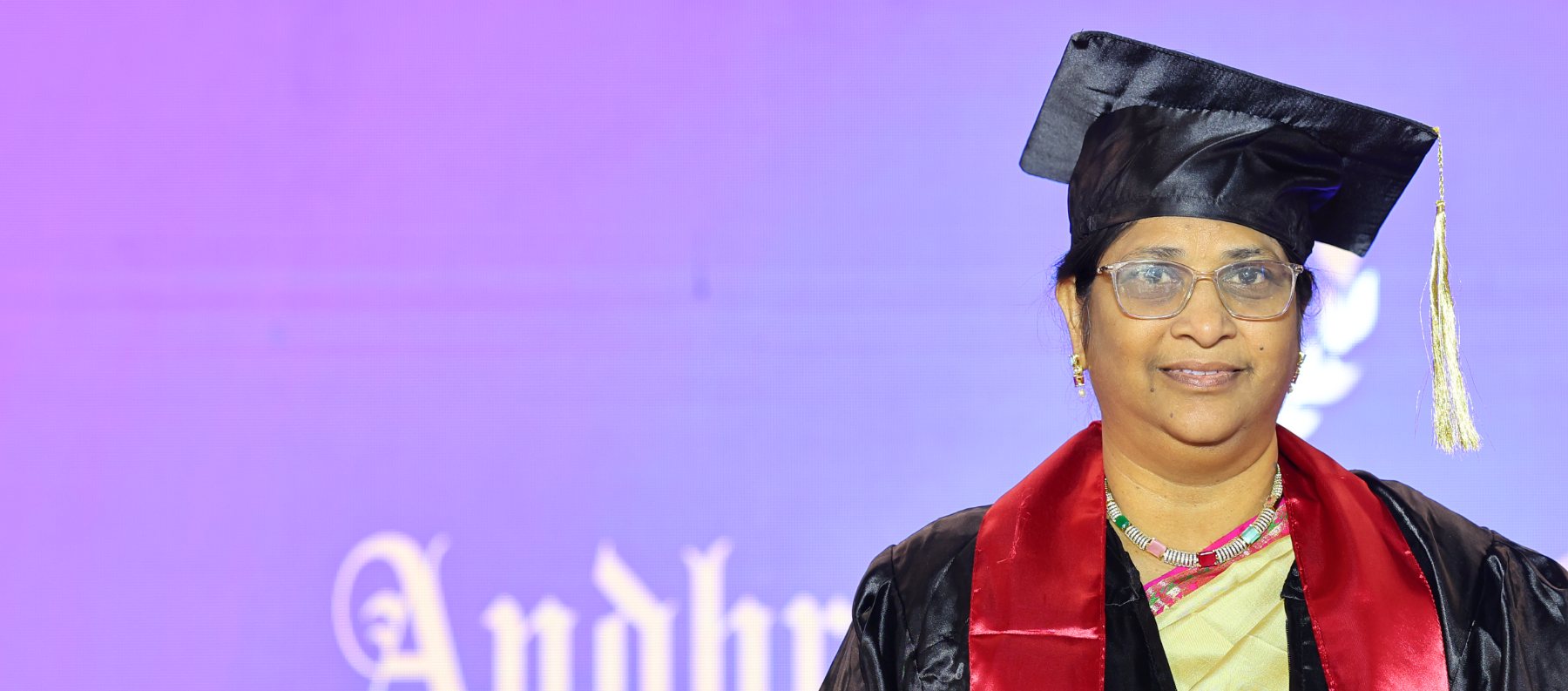 Dr. Sajini at the ABC commencement